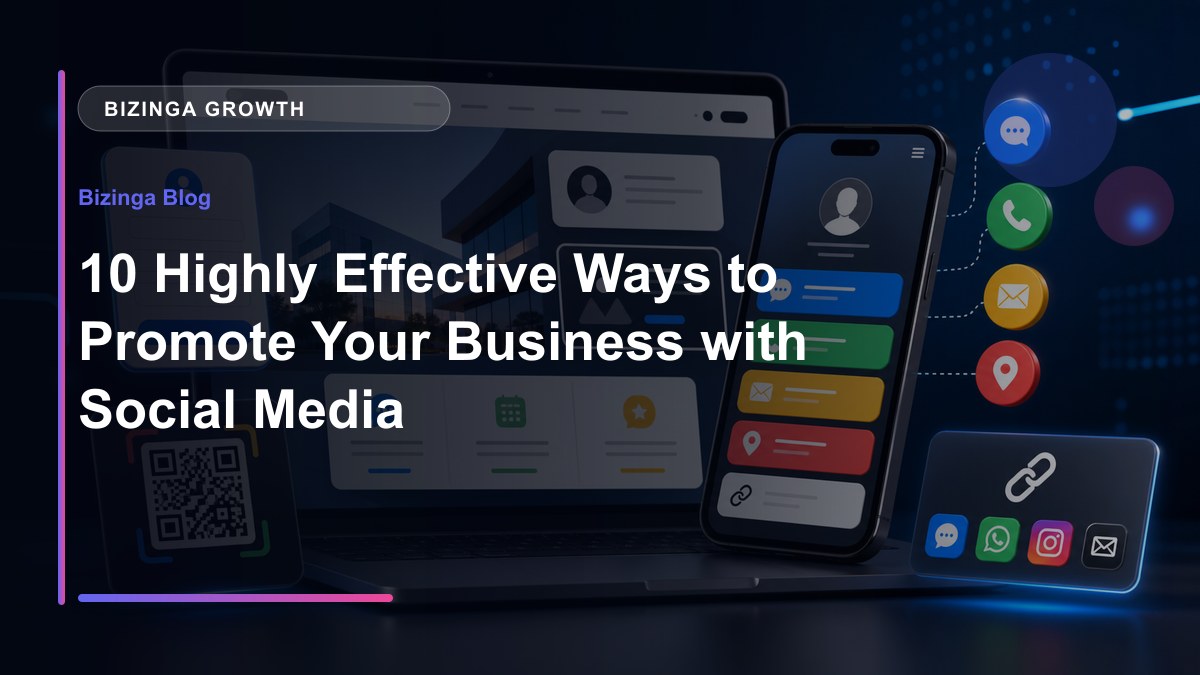 10 Highly Effective Ways to Promote Your Business with Social Media - Bizinga blog article image