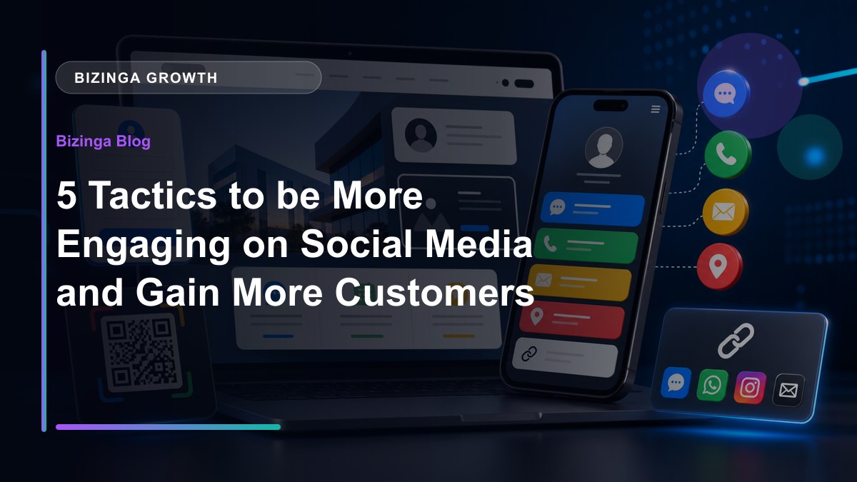 5 Tactics to be More Engaging on Social Media and Gain More Customers - Bizinga blog article image