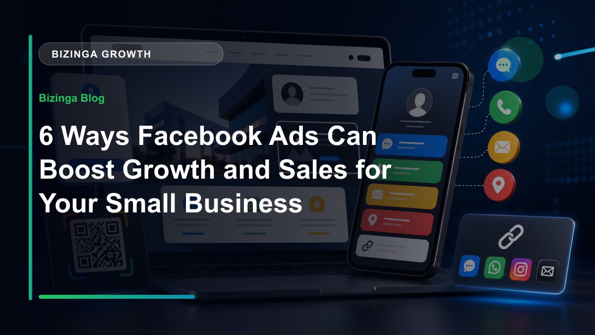 6 Ways Facebook Ads Can Boost Growth and Sales for Your Small Business - Bizinga blog article image
