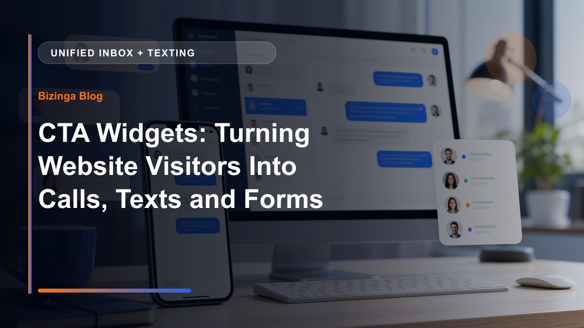 CTA Widgets: Turning Website Visitors Into Calls, Texts and Forms - Bizinga blog article image