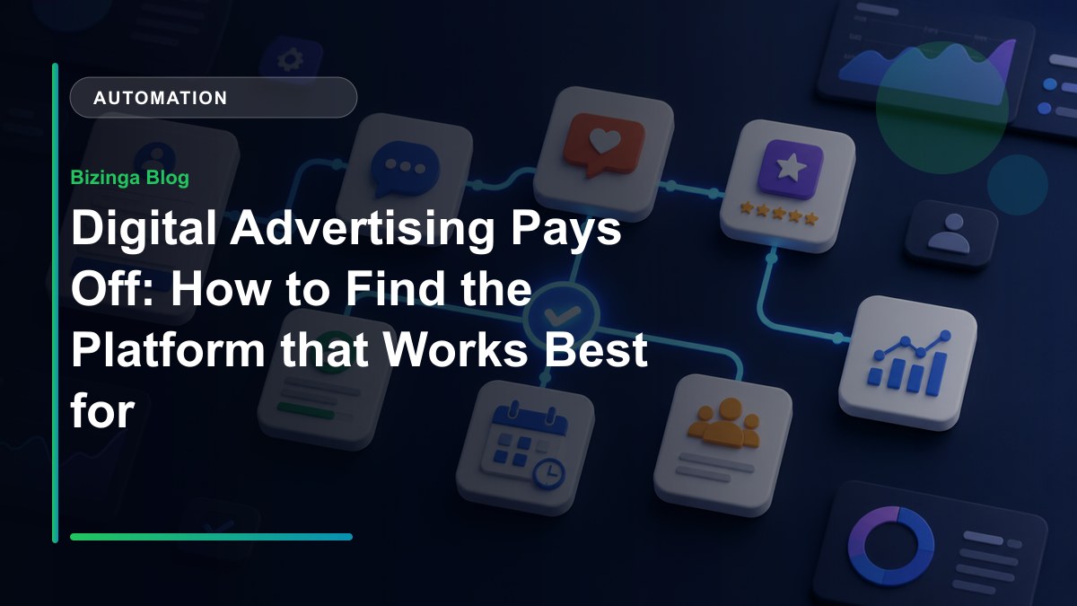 Digital Advertising Pays Off: How to Find the Platform that Works Best for You? - Bizinga blog article image