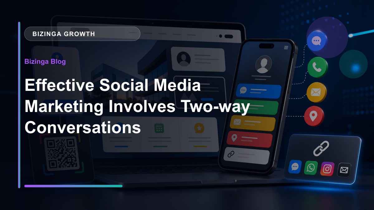 Effective Social Media Marketing Involves Two-way Conversations - Bizinga blog article image