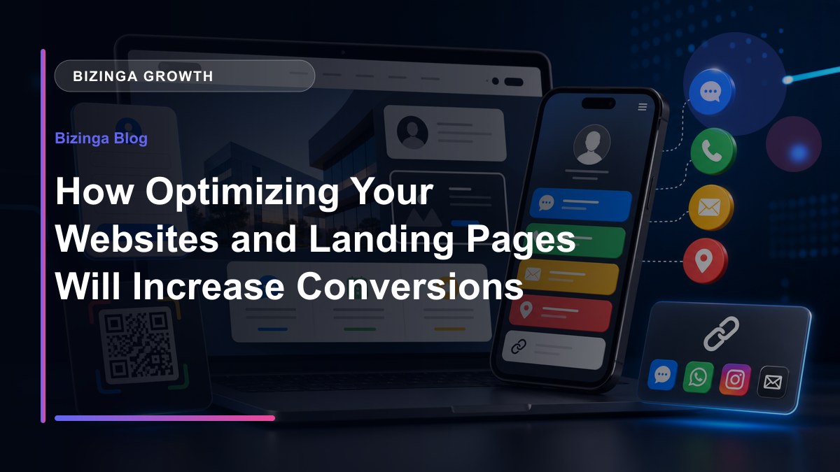 How Optimizing Your Websites and Landing Pages Will Increase Conversions - Bizinga blog article image