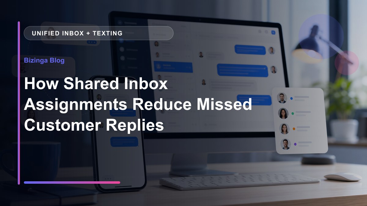 How Shared Inbox Assignments Reduce Missed Customer Replies - Bizinga blog article image