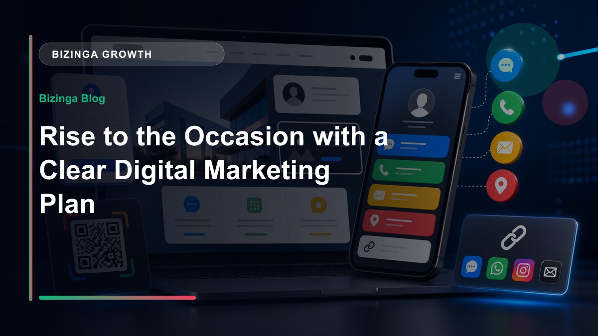 Rise to the Occasion with a Clear Digital Marketing Plan - Bizinga blog article image