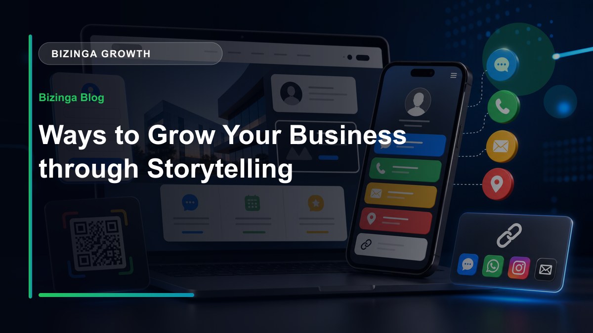 Ways to Grow Your Business through Storytelling - Bizinga blog article image