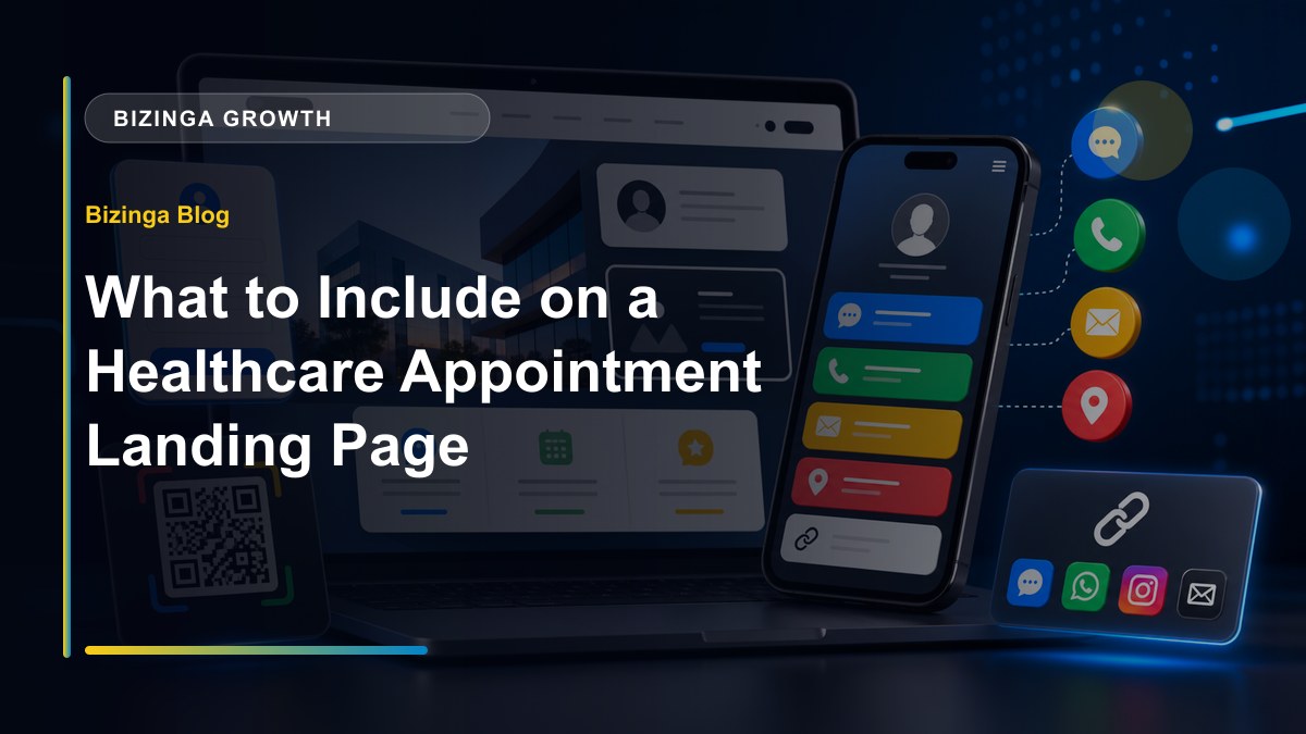 What to Include on a Healthcare Appointment Landing Page - Bizinga blog article image